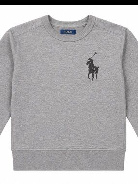 Polo by Ralph Lauren Kids Heather Gray Logo Crew Sweatshirt